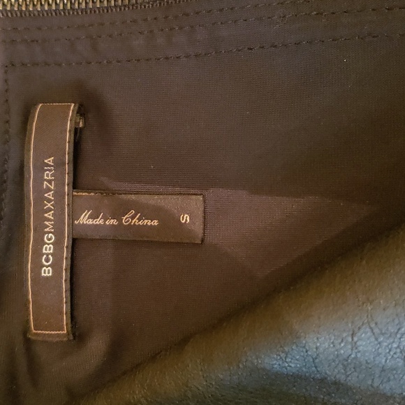 BCBG Layla faux leather dress, sz sm - Picture 4 of 7